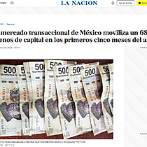 El mercado transaccional de Mxico moviliza un 68% menos de capital en los primeros cinco meses del ao